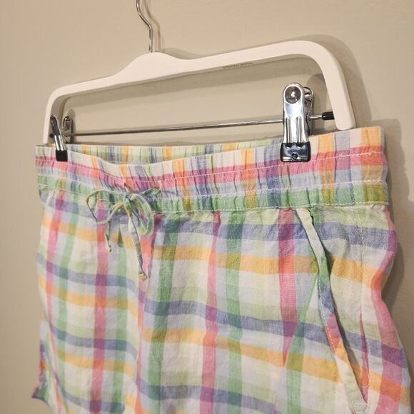 Tommy Bahama Coastal Key High Waist Linen Shorts in Dew Drop - Size S - Picture 3 of 6